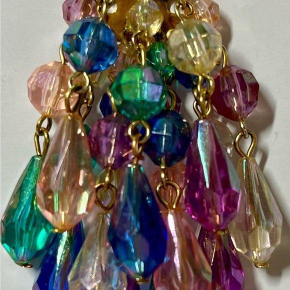 Multicolor Beaded Chandelier Earrings - Picture 6 of 12
